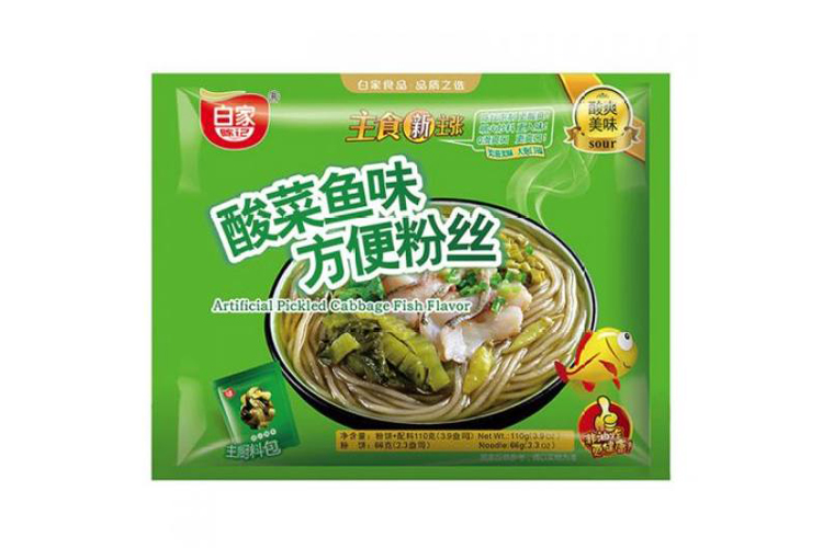 BAIJIACHENJI'S INSTANT VERMIVELLI ARTIFICIAL PICKLED CABBAGE FISH FLAVOR 110G 20PACKS